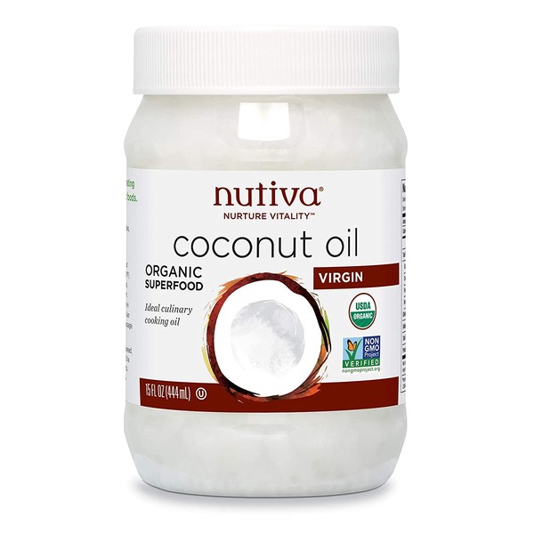 Nutiva Organic, Unrefined, Virgin Coconut Oil, 15 Fl Oz (Pack of 1)