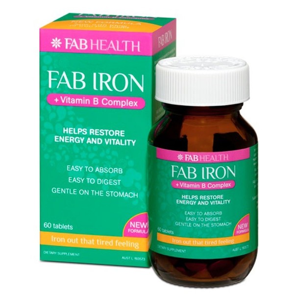 Fab Iron + Vitamin B Complex Tab X 60