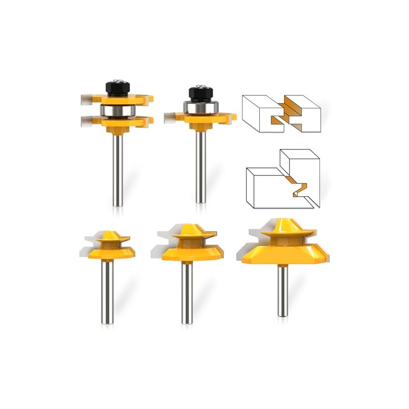 45 Degree Lock Miter Router Bit 1/4 Inch Shank Lock