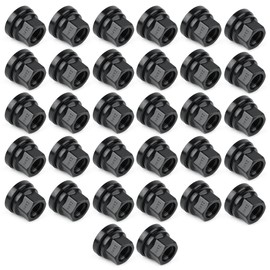 Set of 32 Wheel Lug Nuts Replacement for Ford F250 F350 1999-2002 M14x2.0 Thread Flat Washer Black