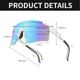 IOPJLK Fast Glasses Men Women Cycling Glasses UV400 Protection Adjustable Temple Lightweight Sports Glasses for Running, Driving, Fishing, Climbing