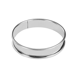 De Buyer 3091.1 Tart Ring with Rolled Edge, 10 cm Diameter