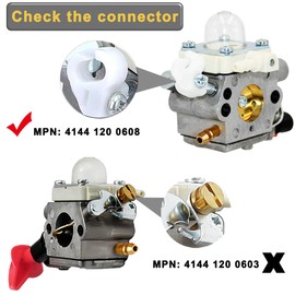 ZAMDOE FS56RC Carburetor Kit for Stihl FS70 FS56 FS70R KM56 FS40 FC70 FS50 FS56C FS70C FS40C KM56RC KM56C KN56 FC56 FS50C HT56C FC56C HT56 Trimmer Weedeater Parts for Zama C1M-S267A 4144 120 0608