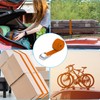 Pack of 5 short lashing straps, orange colour, 25 mm