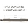 FIRJOY 12" Valet Rod for Closet Pull Out (1 Pack,