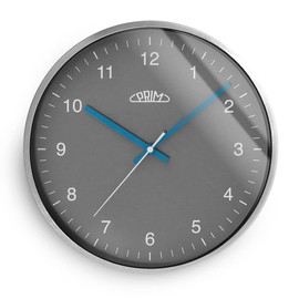 PRIM Design Wall Clock Matt Gloss - B, Metal and Grey, Aluminium Case, Quartz Movement Sweep, Beautiful Wall Decoration Diameter 294 x 42 mm, Wall Decoration for Office, Living Room, Bedroom, Kitchen,