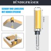 WOBLLMX 8 mm Shank Flush Cutter, Diameter 19 mm, Working