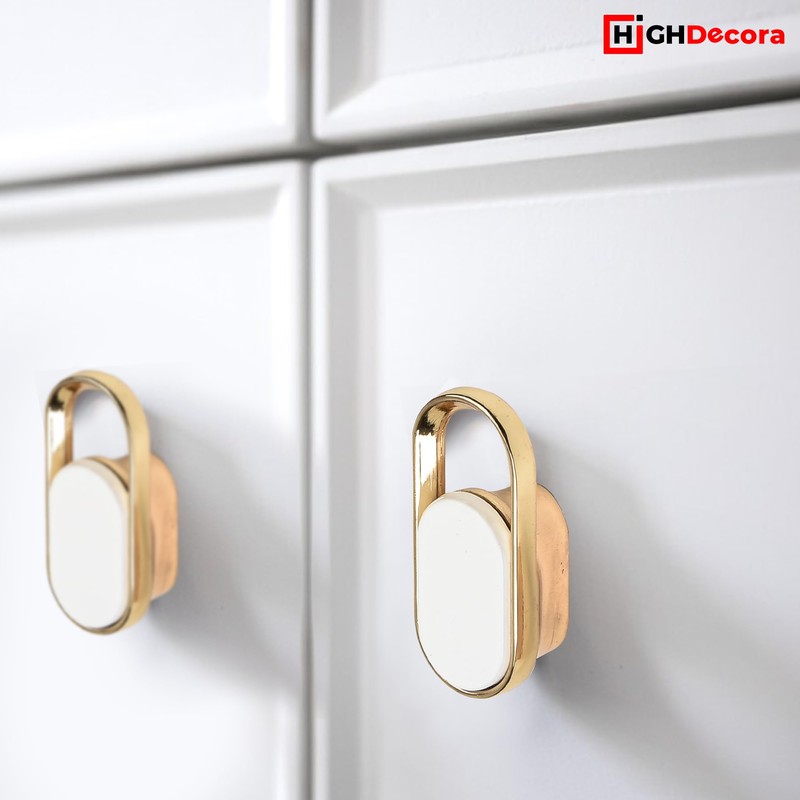 Highdecora Cabinet Door Knobs and Handles, Cupboard Drawer Pulls, 6