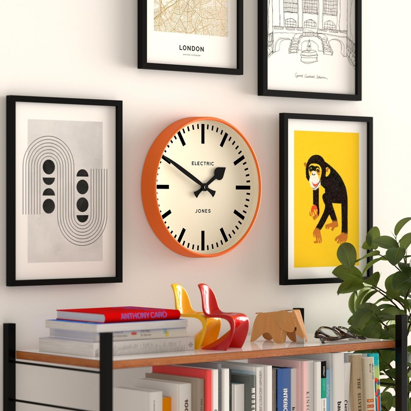 JONES CLOCKS® Tiger Wall Clock | Modern Round Station Clock