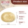 isheeny Small Human Hair Bun Straight Fake Hair Extension with