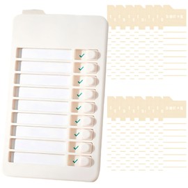 OKAWASI Self Checker, Left Behind Items Checker, For Kids, To Do List, Checker, Habit Development Board, Self-Standing Support, Mini Whiteboard Type, Includes 26 Replacement Sheets (White)