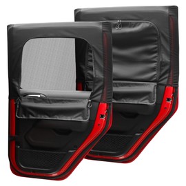 sukemichi Side Car Window Sunshades for Jeep Wrangler JK JL Gladiator JT Accessories, 2 Pcs Rear Window Sun Shade Privacy Full Covers/Half Shade for Jeep Wrangler, Window Curtains for Baby Protection