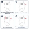 Pack of 2 Cable Lock, Retractable Cable Lock Combination Lock