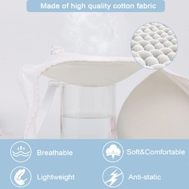 Phennie's Girls Bra for Teens Training Bras Sports Breathable Wireless Light Padded Cotton White