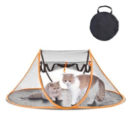 Msutree Pop-up Cat Tent, Portable Pet Playpen for Outdoor&Indoor,Outdoor Cat Enclosures - Cat Playpen for Camping,Traveling,Sunbathing
