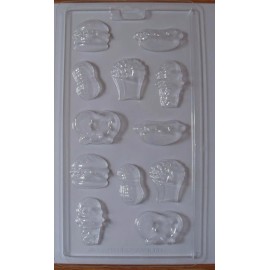Wilton New Wilton Snack Time Chocolate Candy Mold 2115-1562