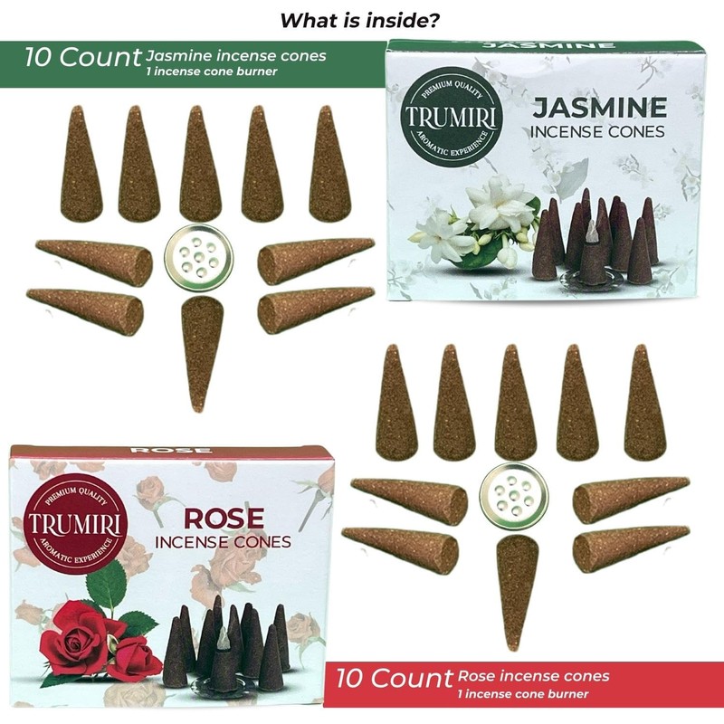 TRUMIRI Incense Cones - Combo Pack of 20 Cone Incense
