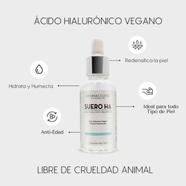 Suero De Acido Hialuronico Vegano Hidratante Anti-arrugas