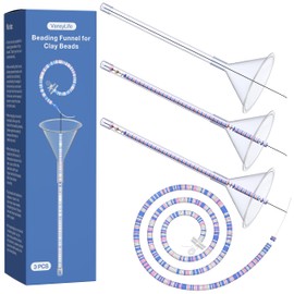 VansyLife Beading Funnel for Clay Beads, 3 PCS Clay Bead Necklace and Bracelet Making Kits, Easily Control The Color, Sequence, and Quantity of Stringing Clay Beads