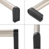 KOOFIZO Nickel and Black Cabinet Pulls, 5-Pack Knurled Cabinet Handles,