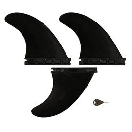 Rokia R G5 FCS&Future Fins with Fin Key and Screws 3 PCS Replacement Plastic Surfboard Fins for Surfing