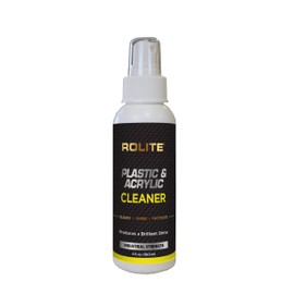 Rolite Plastic & Acrylic Cleaner, 4 fl. oz., High Shine Protectant & Polish for Nonporous Surfaces, Streak-Free Formula for Windshields, Windows, Headlights, Automotive Detailing