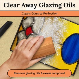 Whiting Powder for Stained Glass | Fine, 100% Calcium Carbonate | Removes Glazing Oils, Flux & Excess Putty, Polishes Lead Came | for Cementing & Clean-Up of Stained & Leaded Glass, 16oz