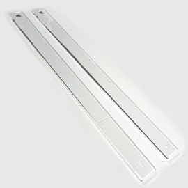 [Acrylic Ruler] Rolling Pin Guide Sticks, 2-piece Set, 0.2 inch (5 mm) Thick, Acrylic Ruler, Rolling Pin Guide, Baking, Wide Size, Kitchen Bread Ruler (Thickness 0.2 inch (5 mm), Clear)