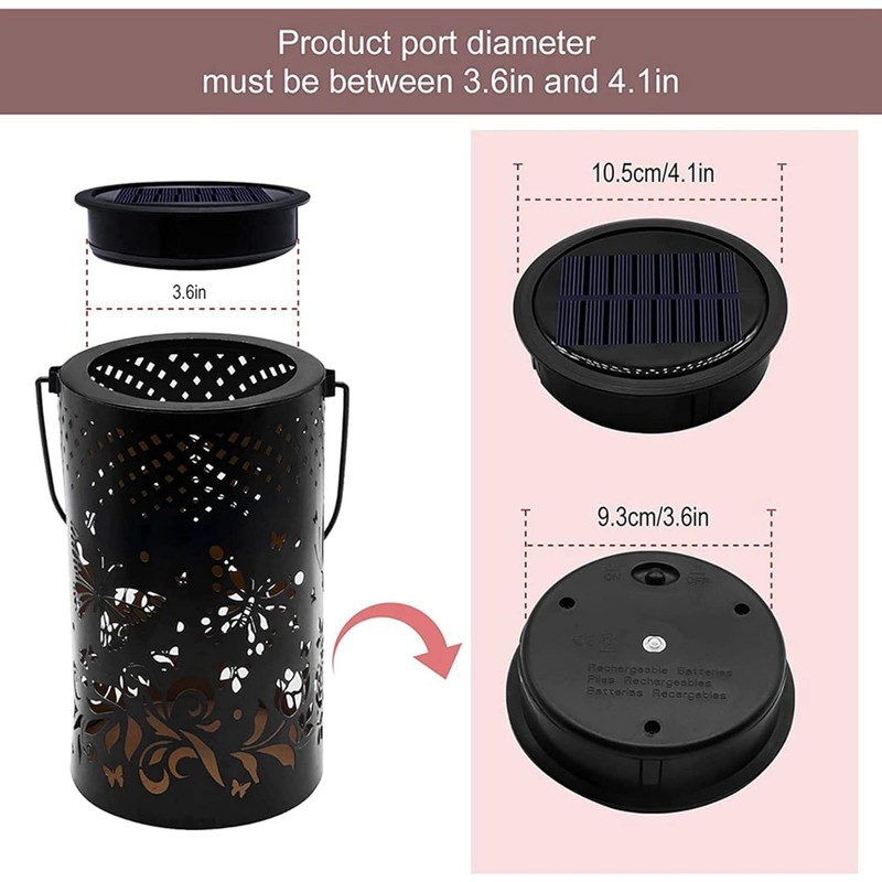 Fransande-10cm Pack of 2 Large Solar Light Replacement Top for