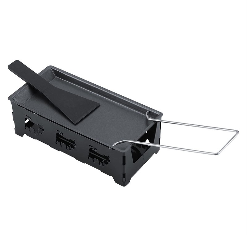 Portable Non-Stick Cheese Raclette Rotaster Baking Tray Set, Mini Raclette