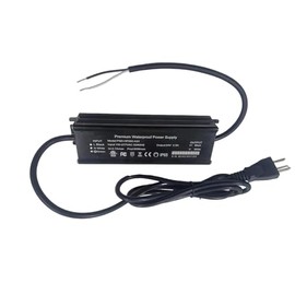 60W 24V LED Driver ETL Listed Transformer, Waterproof IP65 Power Supply, 100-277V AC to 24V DC Low Voltage Adapter for Outdoor Use (ETL24V60W)