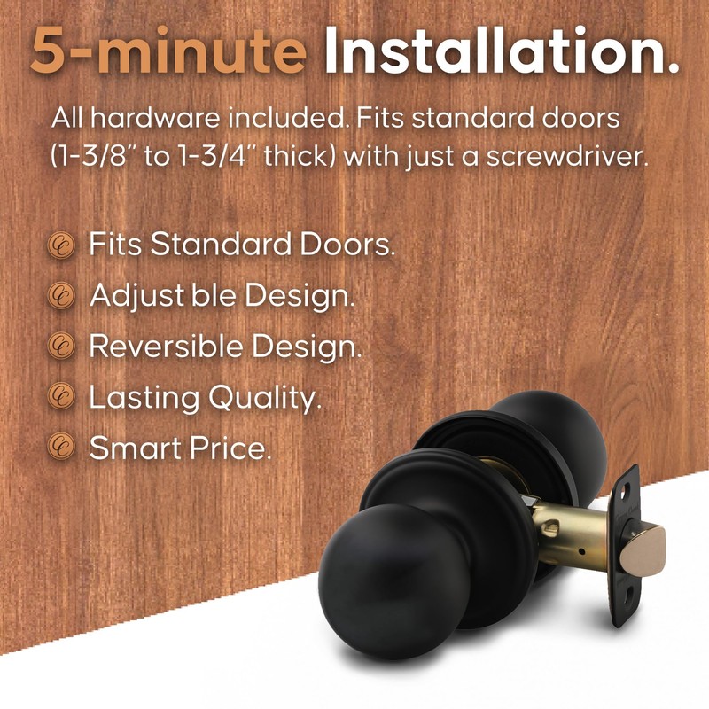 Copper Creek Colonial Passage Interior Door Knob – ANSI Grade-3