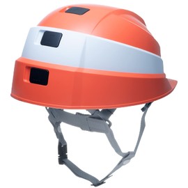 DIC Plastic Folding Helmet IZANO2 Orange/White Line
