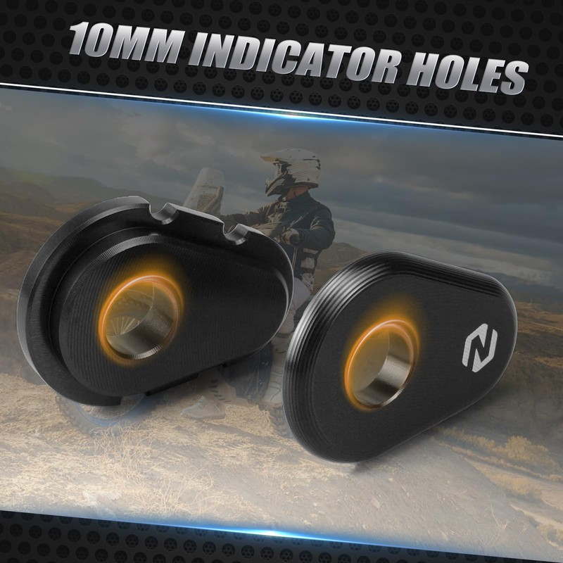 NICECNC Black Turn Signals Indicator Adapter Spacers Compatible with Yamaha