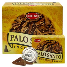 Palo Santo Incense Cones and Burner Holder Bundle from Hem Incense Trumiri for Smudging and Aroma