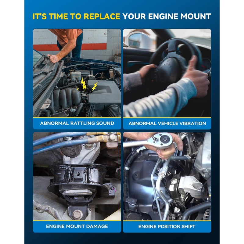 PHILTOP Engine Motor Mount and Trans Mount Compatible with Dodge