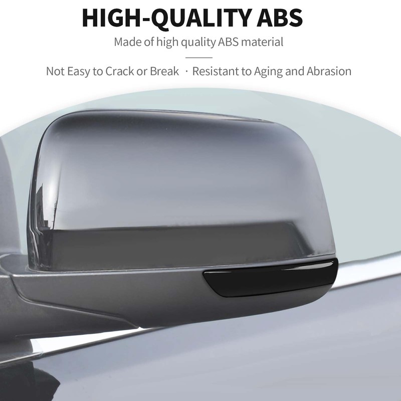 JeCar Side Mirror Turn Signal Light Trim Covers Smoked Blinker