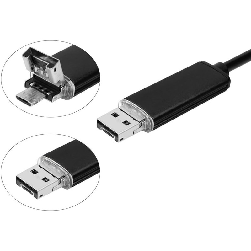 Parishop Waterproof USB Endoscope Endoscope with LED Light Fiberscope Snake