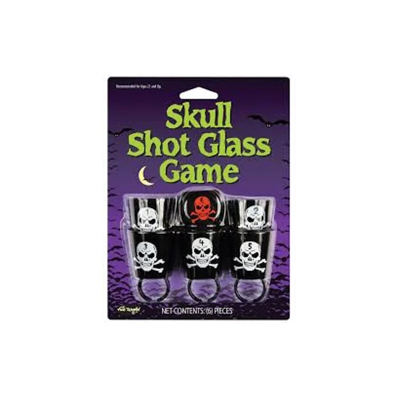 Fun World Skull Shot Glass Ring Alcohol Cocktail Beverage Drinking