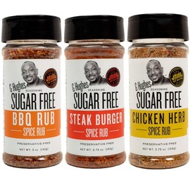 G Hughes Spice Rub Variety - Sugar Free BBQ Seasoning, Barbecue Rub Gift Set, Meat Rubs for Grilling, BBQ Spices and Rubs Gift Set for Men, Dads, Fathers Day, Grilling Spices, Sugar Free - 3 Pack