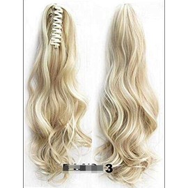 Ainiel 21.7 inches (55 cm) Hair Clip Type Long Curly Ponytail Extension Women's Fashion Easy Extensions Clip On Wig (14-613)