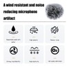 2 Pcs Wireless Lavalier Microphone Windproof Cover, Fluffy Cover, Interview