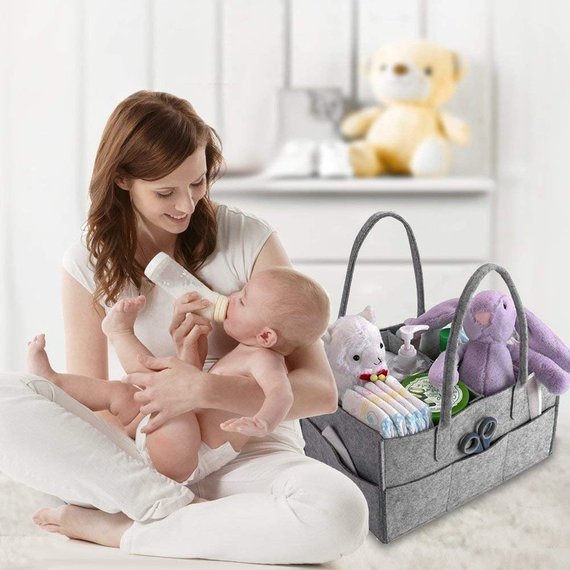 MaidMAX Baby nappy caddy felt bag