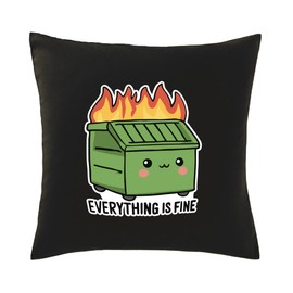 Hippowarehouse Everything is fine Printed bedroom accessory cushion cover case 41x41cm