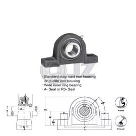 QJZ 1.9375 in Pillow Blocks Cast Iron UCP210-31 Mounted Bearing UC210-31+P210 QTY:1