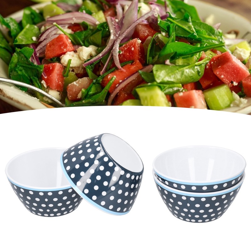 4PCS 6in Salad Bowl Dinner Serving Bowl Sets Kitchen Imitation