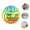 WHAMVOX 2pcs Inflatable Rainbow Volleyballs for Bouncy Beach Balls for