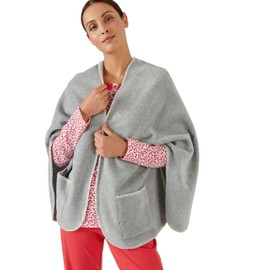 Damart Thermolactyl Fleece Shawl Women Nightwear Thermolactyl Grey