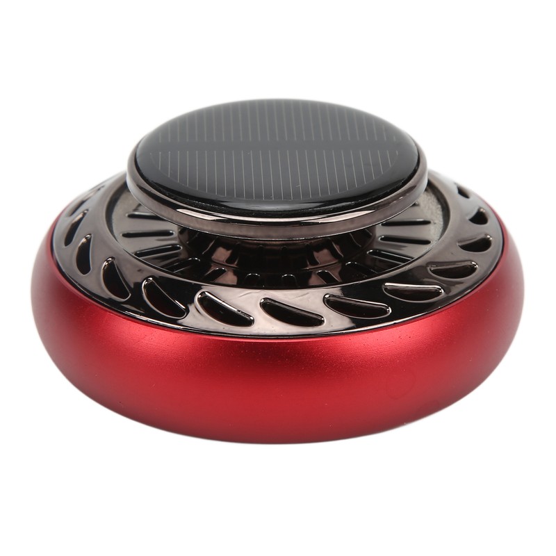 Car Air Freshener Solar Energy Rotating Aromatherapy Diffuser Interior DecorationRed