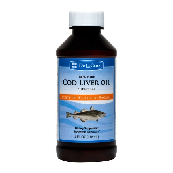 De La Cruz Pure Icelandic Cod Liver Oil Liquid, Wild-Caught 4 FL. OZ.  Exp 05/25